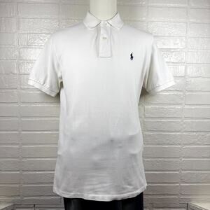 Vintage Polo Ralph Lauren Polo Shirt Men L? 43" Chest White Pony Embroidered